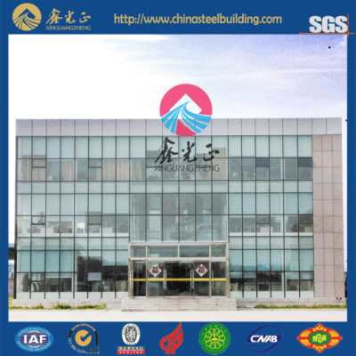 Multi-Floor Prefab Office /Light Steel Prefab House/Glass Wall Building (JW-16256)