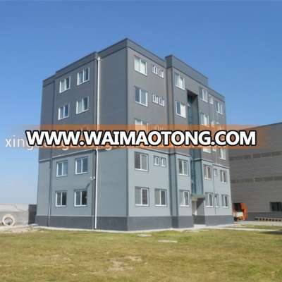 high quality five floor steel structure office and dormitory building