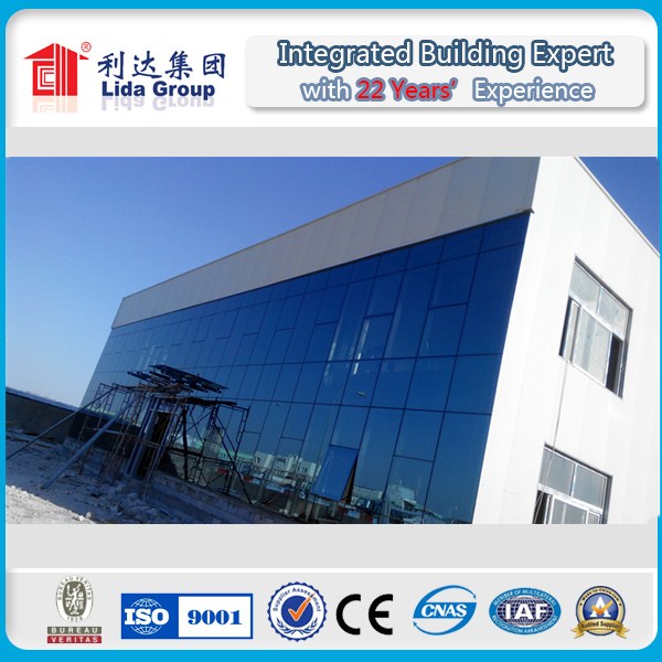 Glass Curtain Wall 5 Storey Steel Strucure Building Office